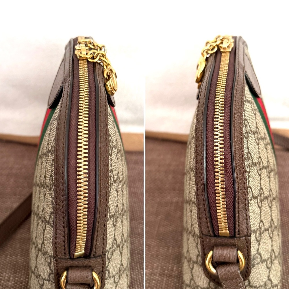 Authentic Gucci Ophedia dome crossbody bag brown monogram supreme canvas - Picture 15 of 16